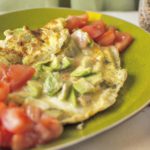 Salmno & avocado omelette