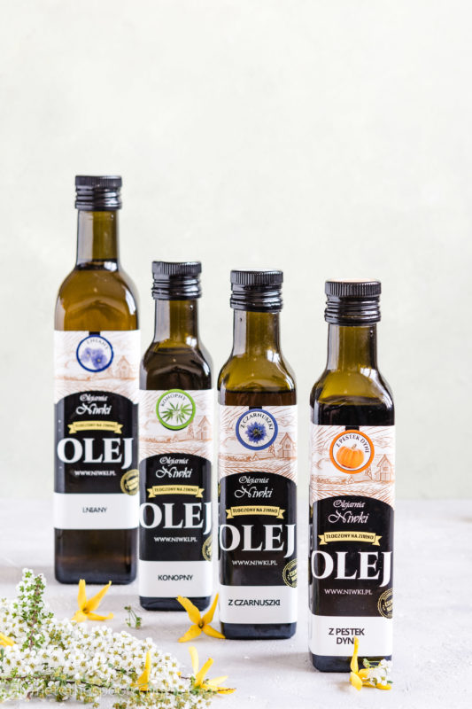 Najzdrowsze oleje roślinne zimnotłoczoneolej jaki lniany czarnuszki dyni oliwa z oliwek