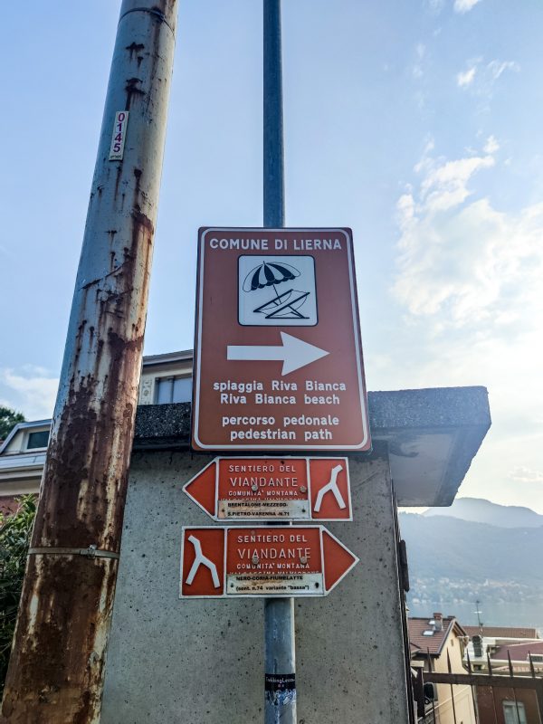 Sentiero del viandante - szlak nad jeziorem Como